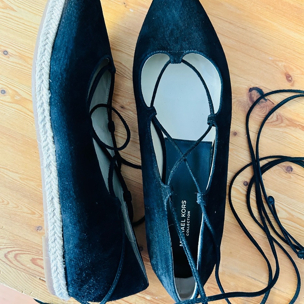 Michael Kors Black Espadrille Flats